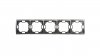 Simon Basic Standard Ramka pięciokrotna uniwersalna stal inox BMR5/21